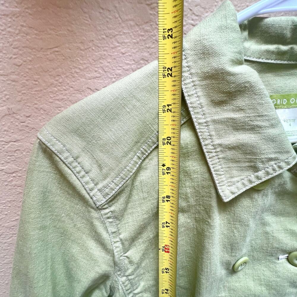 Sigrid Olsen Jacket Womens Size 4 Green Denim Str… - image 3